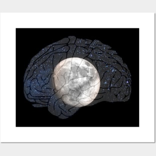 night sky brain Posters and Art